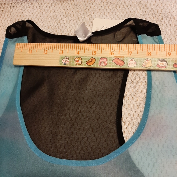 H and M Womens sheer Ombra Horizon Racer back tank top Large - Picture 7 of 8